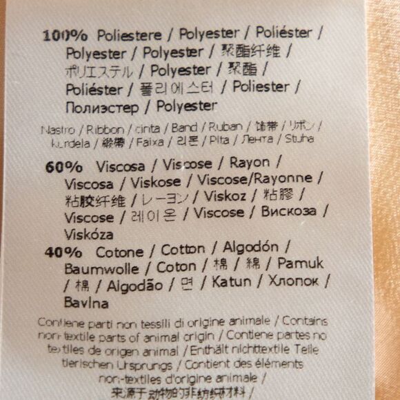 Fendi Cream Silk Scalloped Long Sleeve Blouse S